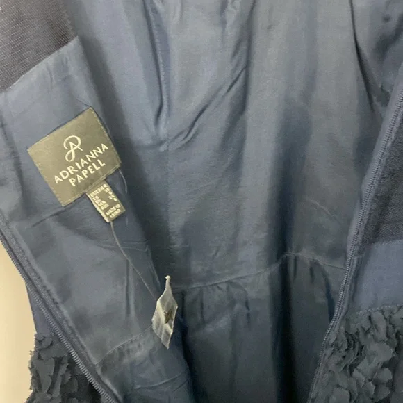 Adrianna Papell | Navy Cocktail Maxi Dress - Picture 5 of 12